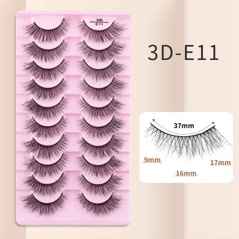10 Pairs EyeLashes (3D-E11)