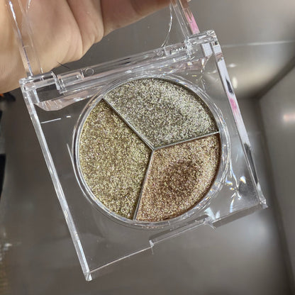 باليت مضغوطة 3 في 1 من الماس واللؤلؤ