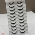 10 أزواج من الرموش X02