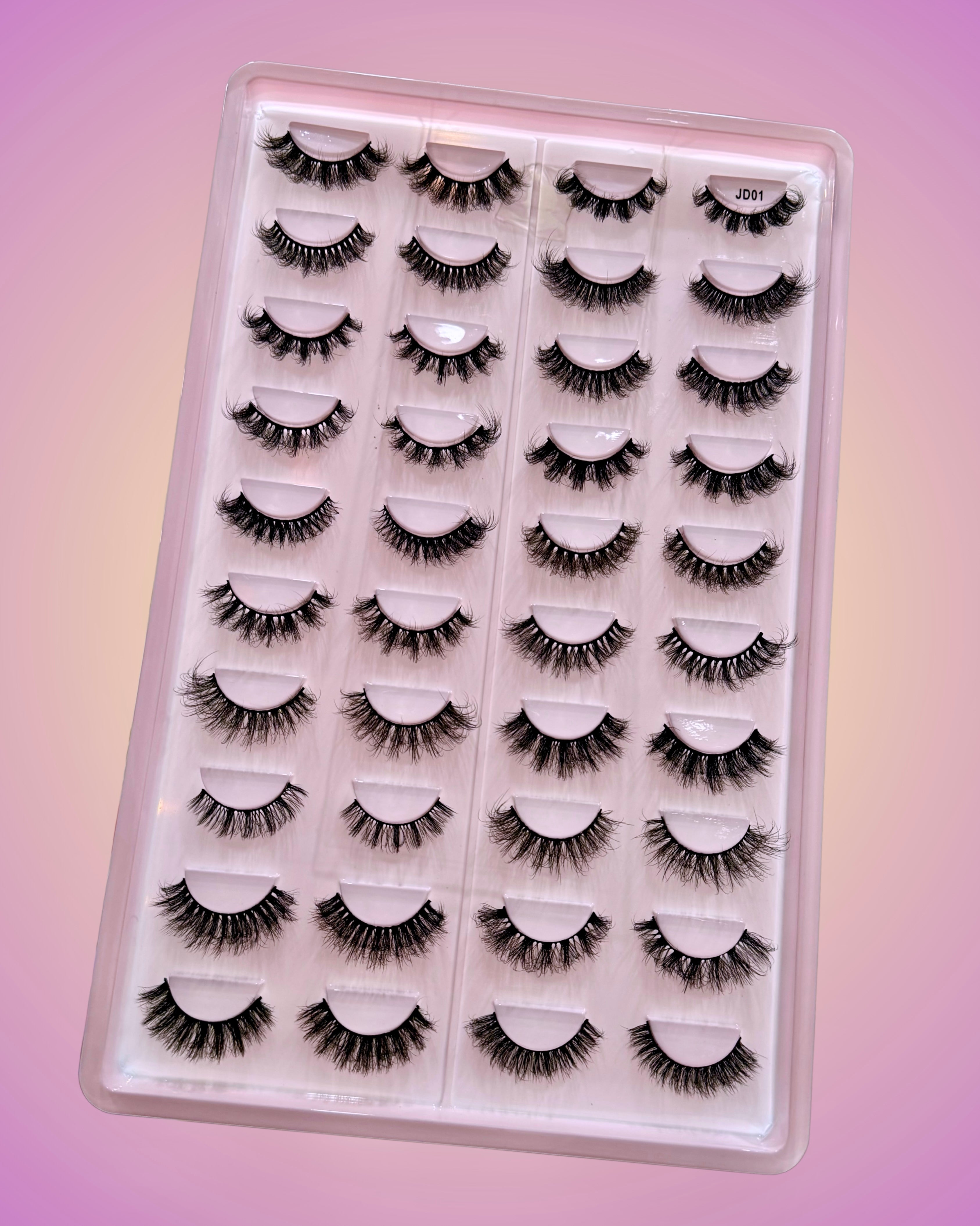 20 Pairs Mink Eye Lashes (JD01)