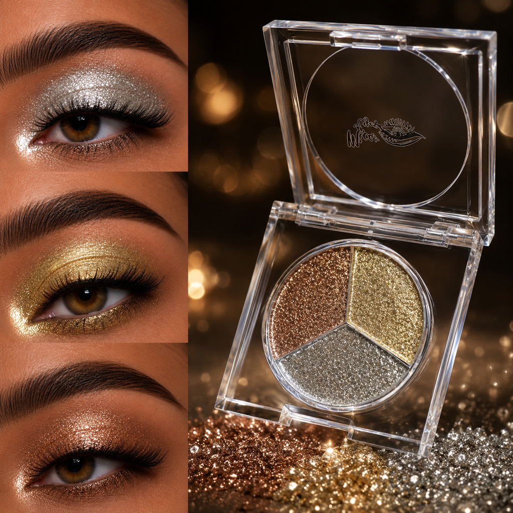3in1 Diamond pearl Pressed palette