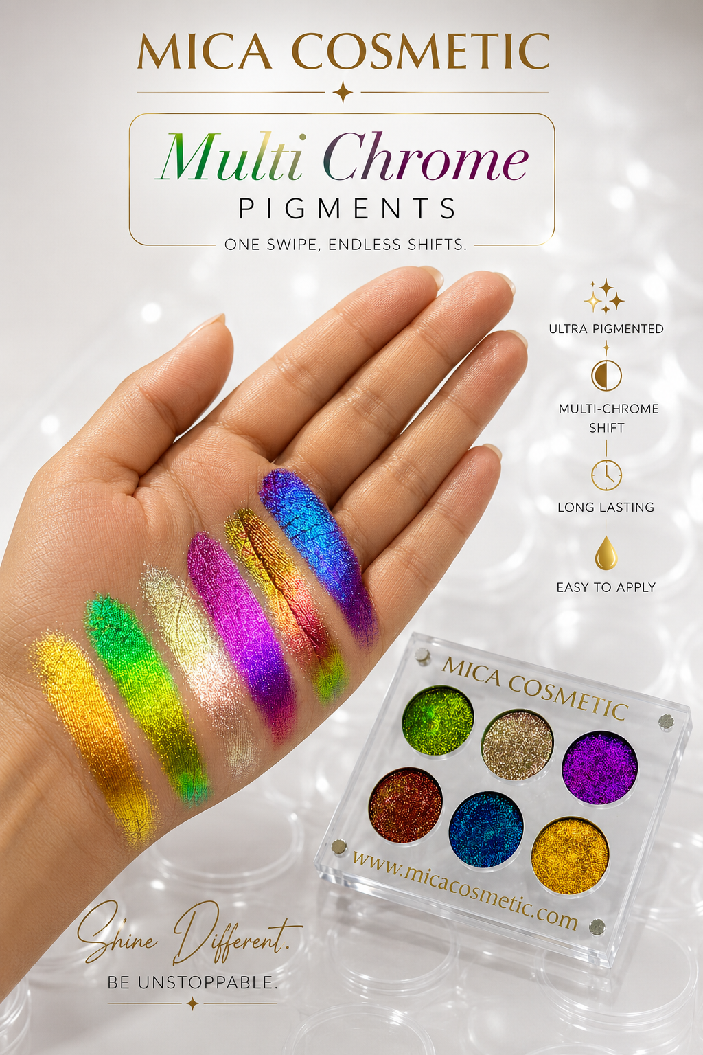 Mica Cosmetic 6in1 Multichrome Eyeshadow palette
