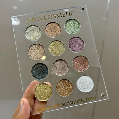 مجموعة ظلال العيون الماسية اللؤلؤية المكونة من 12 لونًا