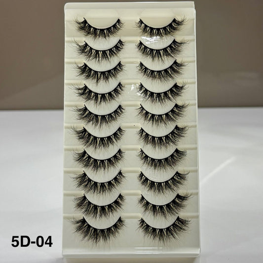 10 Pair Mink Eyelashes (5D-04)