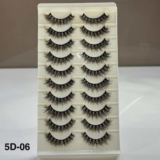 10 Pair Mink Eyelashes (5D-06)