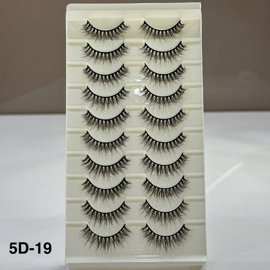 10 Pair Mink Eyelashes (5D-19)