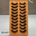 10 Pair Mink Eyelashes (6D-H37)