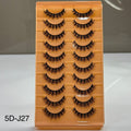 10 Pair Mink Eyelashes (5D-J27)
