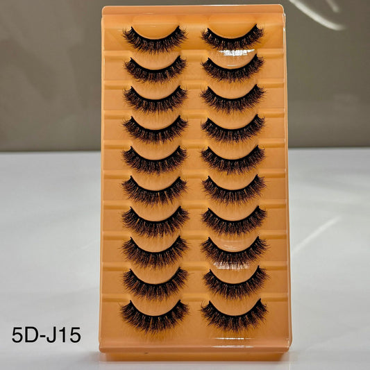 10 Pair Mink Eyelashes (5D-J15)