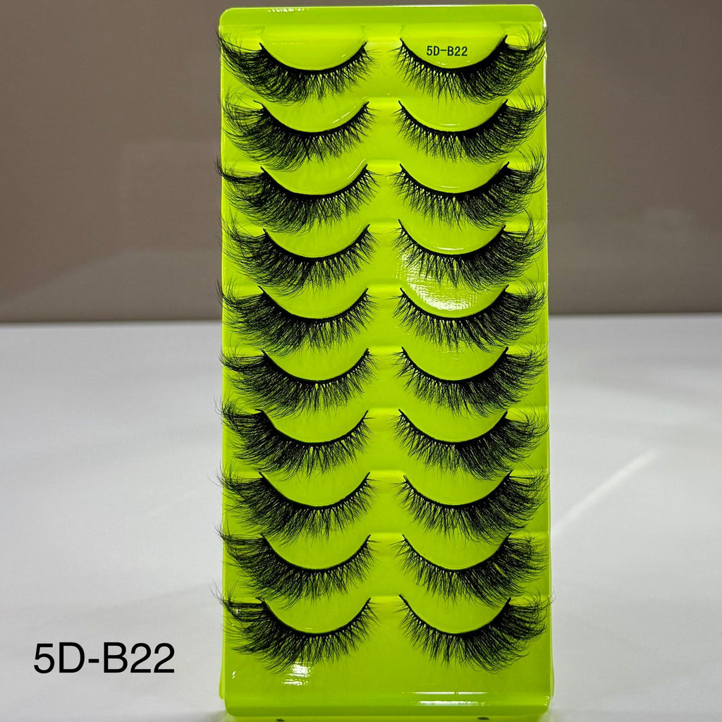 10 أزواج من رموش المنك (5D-B22)