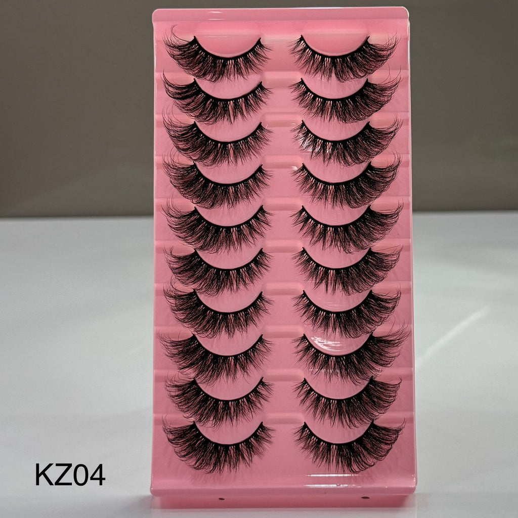 10 Pair Mink Eyelashes (KZ04)