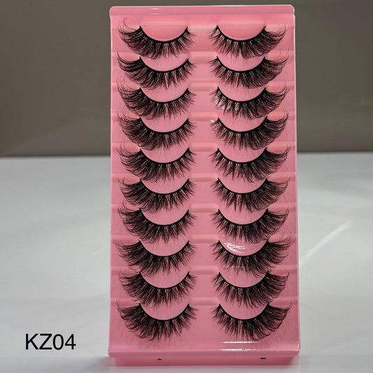 10 Pair Mink Eyelashes (KZ04)