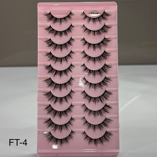 10 Pair Mink Eyelashes (FT-4)
