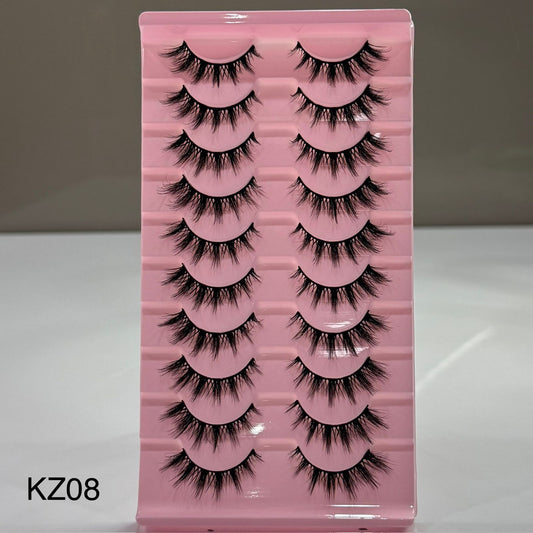 10 Pair Mink Eyelashes (KZ08)