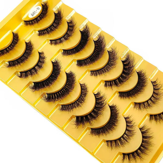 10 Pair Mink Eyelashes (6DH-D)