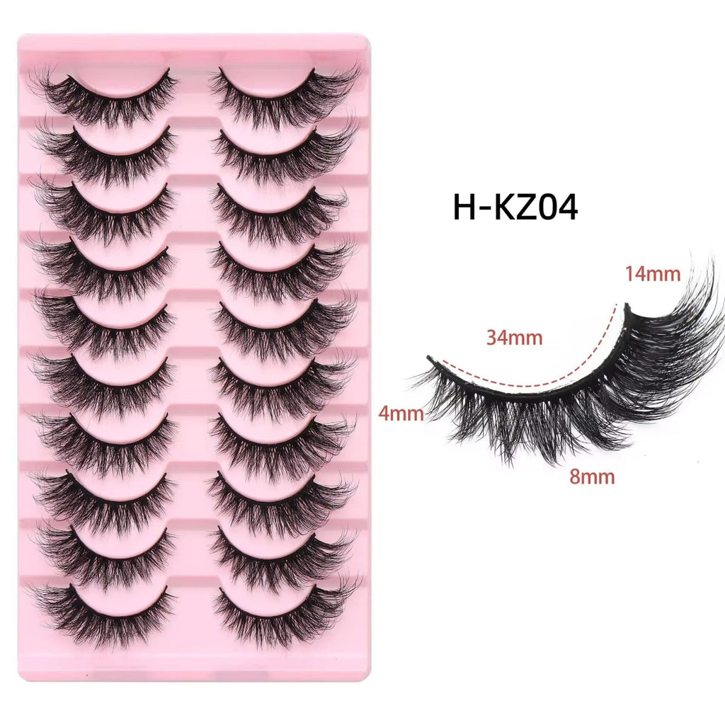 10 Pair Mink Eyelashes (KZ04)